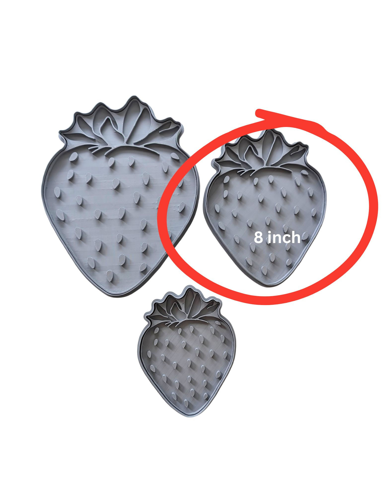 Strawberry Cutter 3D Printed - 8"