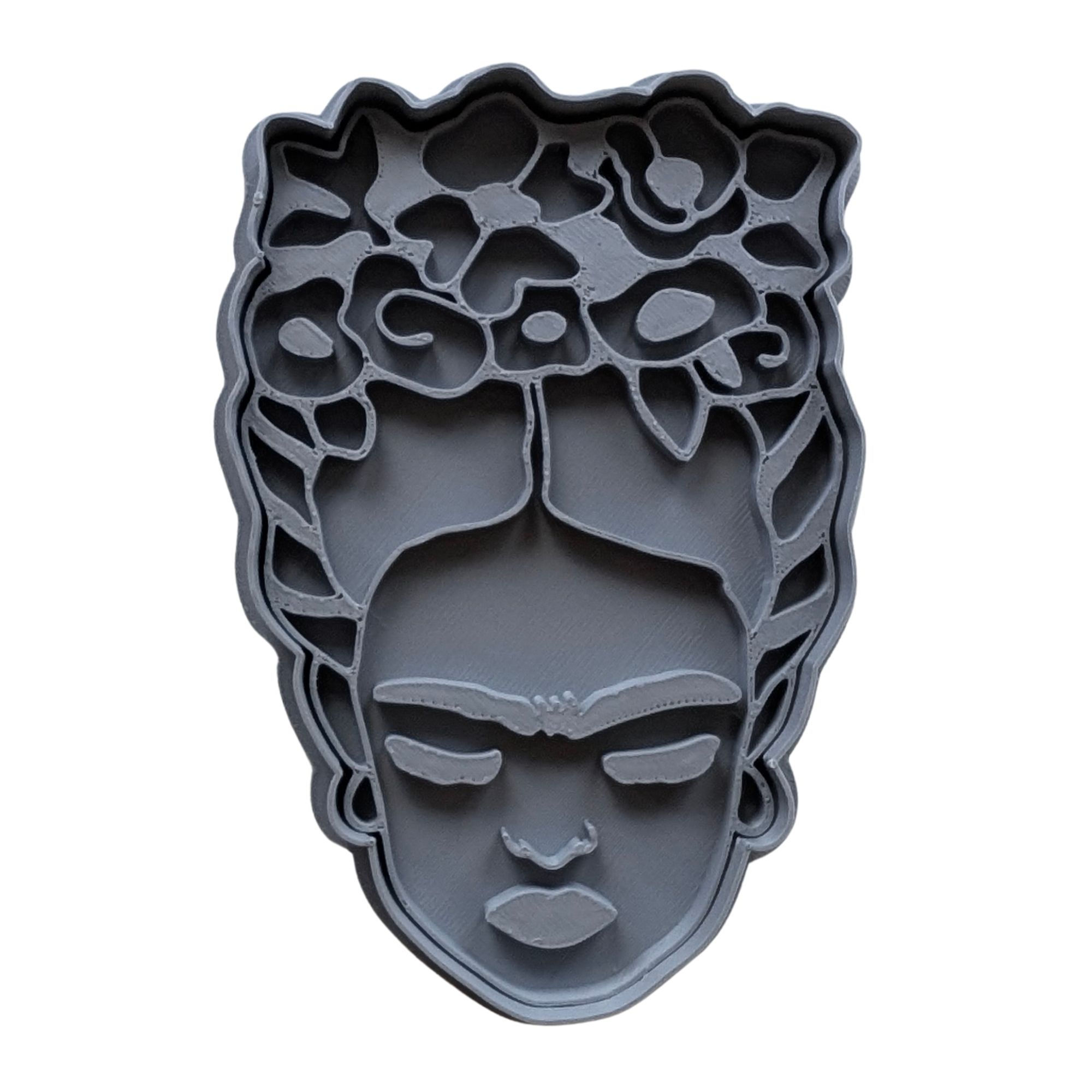 Frida Kahlo Ornament Stamp & Cutter 3D Printed - 5"
