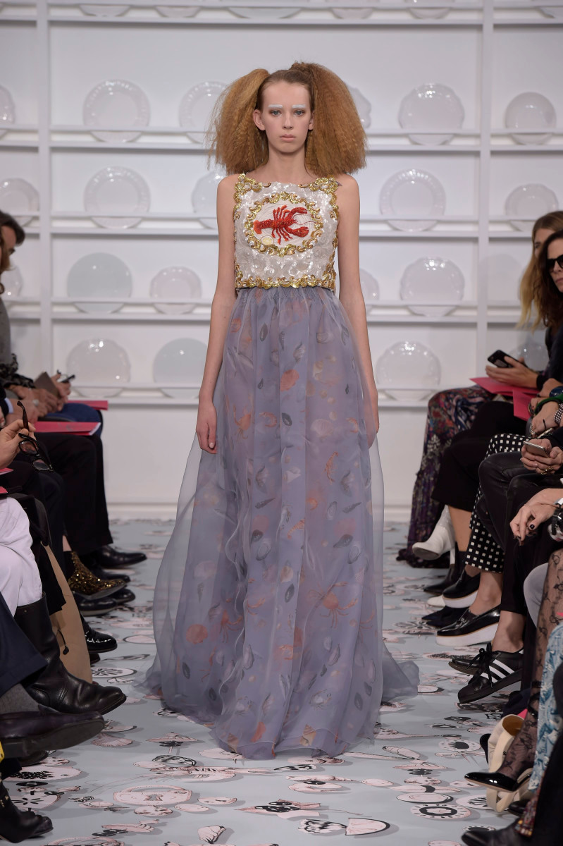The lobster as interpreted by Bertrand Guyon for Schiaparelli Haute Couture Spring/Summer 2016