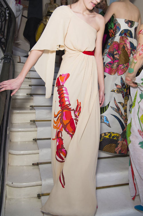 Guyon's 2017 take on the Schiaparelli x Dali lobster dress for Schiaparelli Haute Couture Spring/Summer 2017