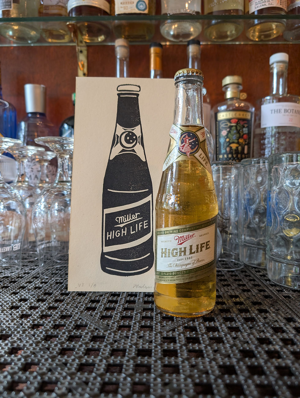 Thumbnail: "High Life Bottle" Beer Print