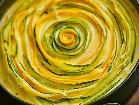 Courgette & Summer Squash Spiral Tart.