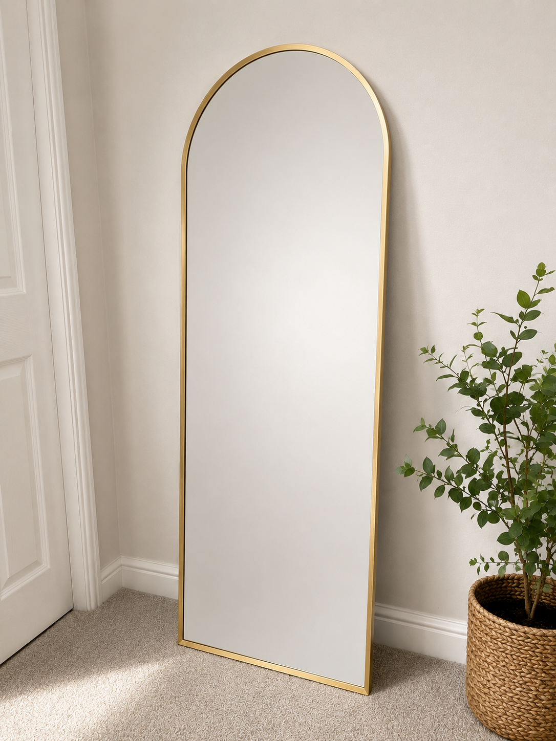 Large Hand-Painted Freestanding Mirror