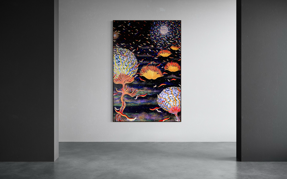 by MINIA D.

2025

Series : Into The Unknown (2023 – Present, Open & Ongoing)

Mixed media on linen canvas
72 x 48 in
183 x 122 cm
Painted edges
Signed on the back

Available