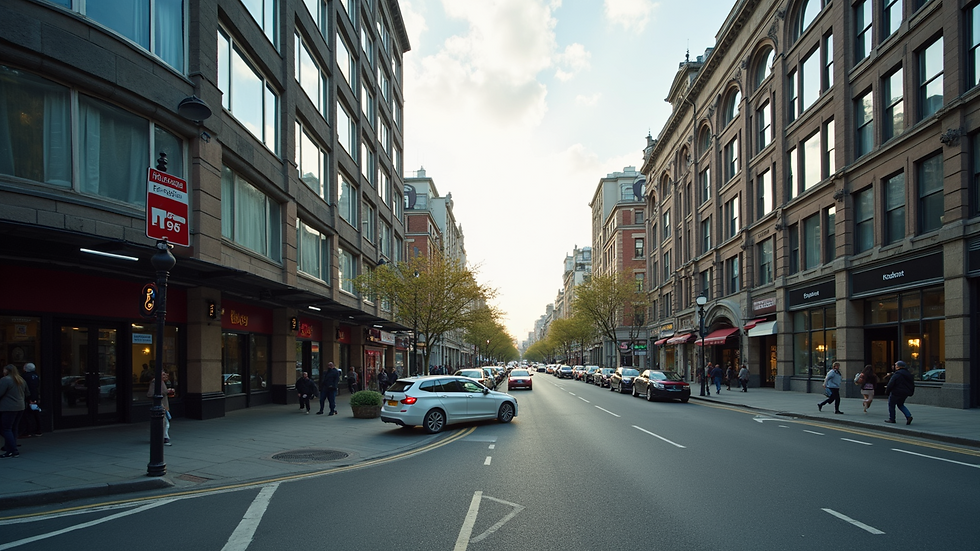Eye-level view of Newcastle's urban landscape