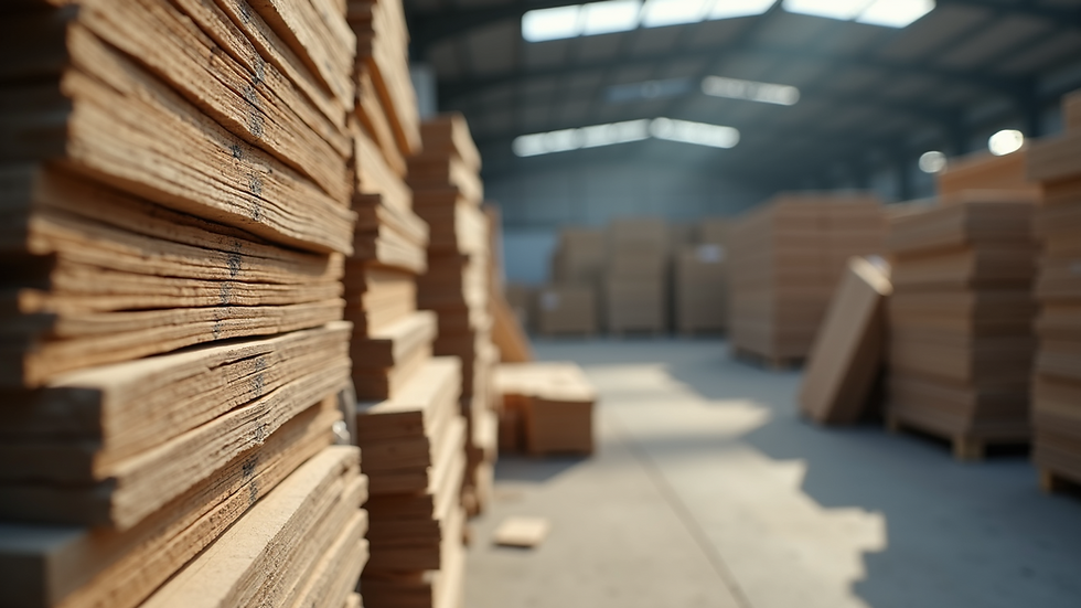 Close-up view of a construction material supply site