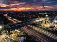 BBV Ready for Second HS2 Deck Push Over M6 Viaduct Near Chelmsley Wood