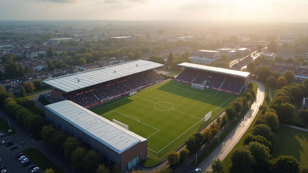 High angle view of Oxford United's site plan for the new stadium
