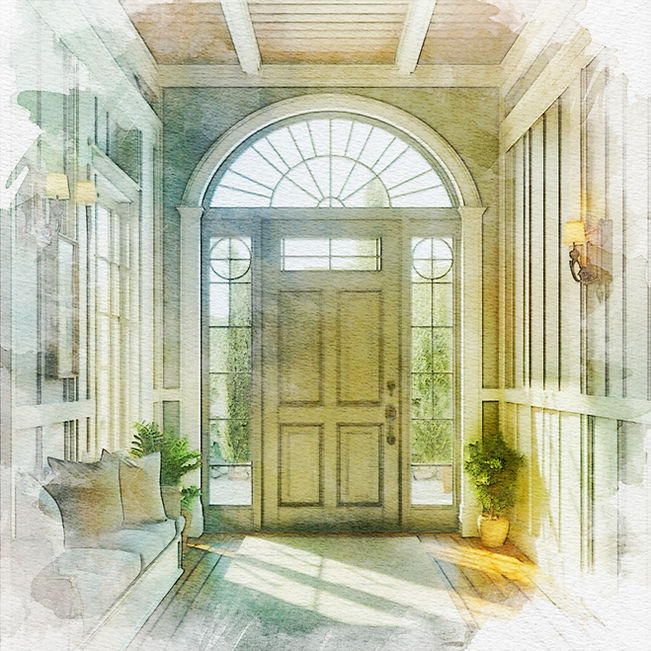How do you shade an arched window?