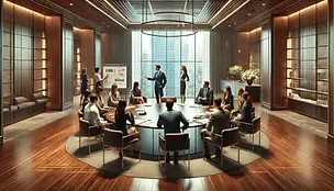 DALL·E 2024-11-10 22.59.59 - A realistic 16_9 landscape illustration of a corporate worksh