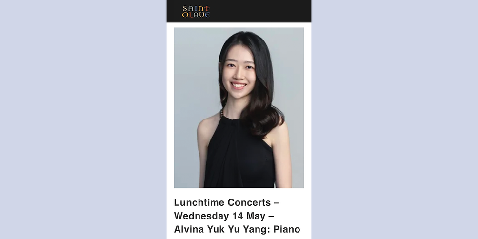 Solo Piano Recital at St Olave Hart Street