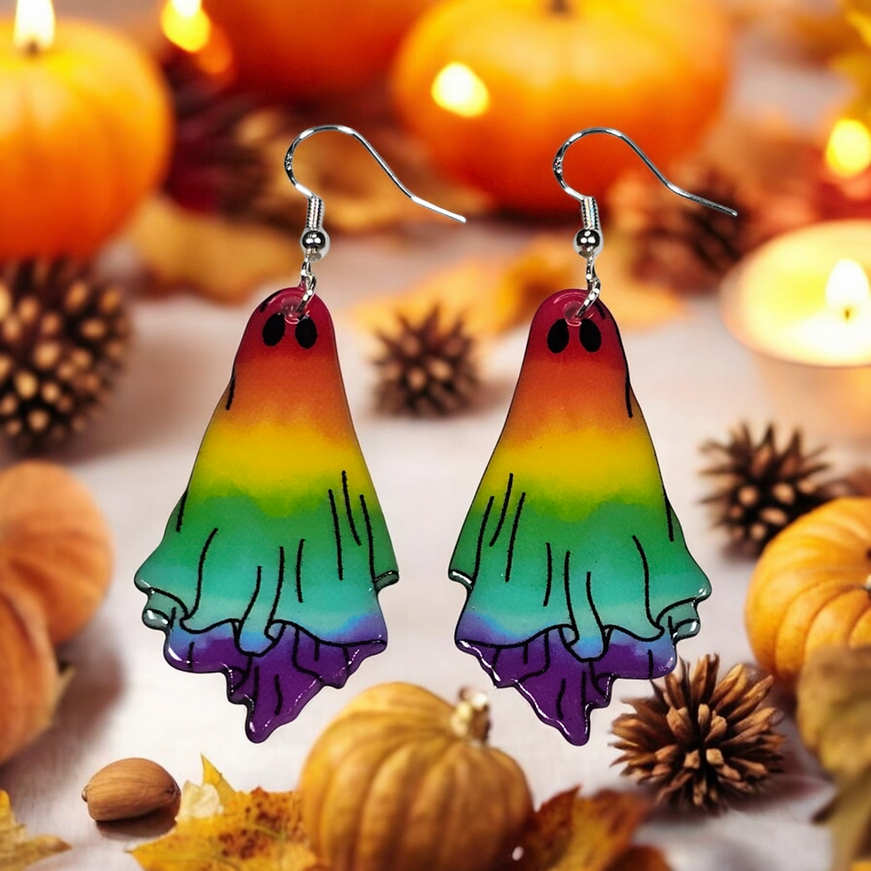 Thumbnail: Rainbow Ghost Earrings