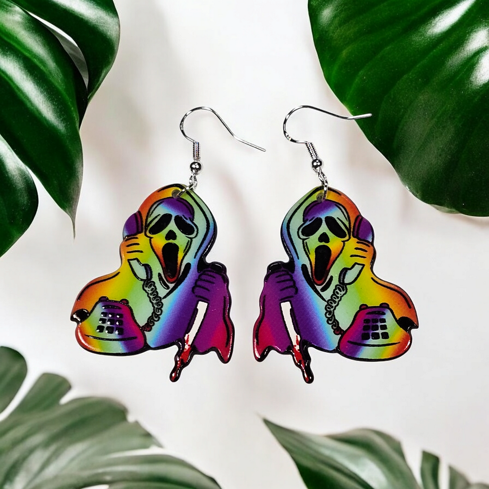 Thumbnail: Rainbow Horror Movie Character Earrings
