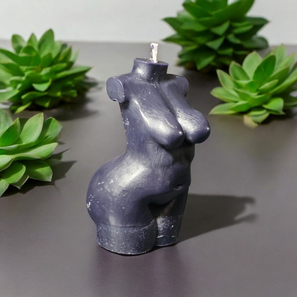 Black Woman's Torso Candle - Kona Coffee