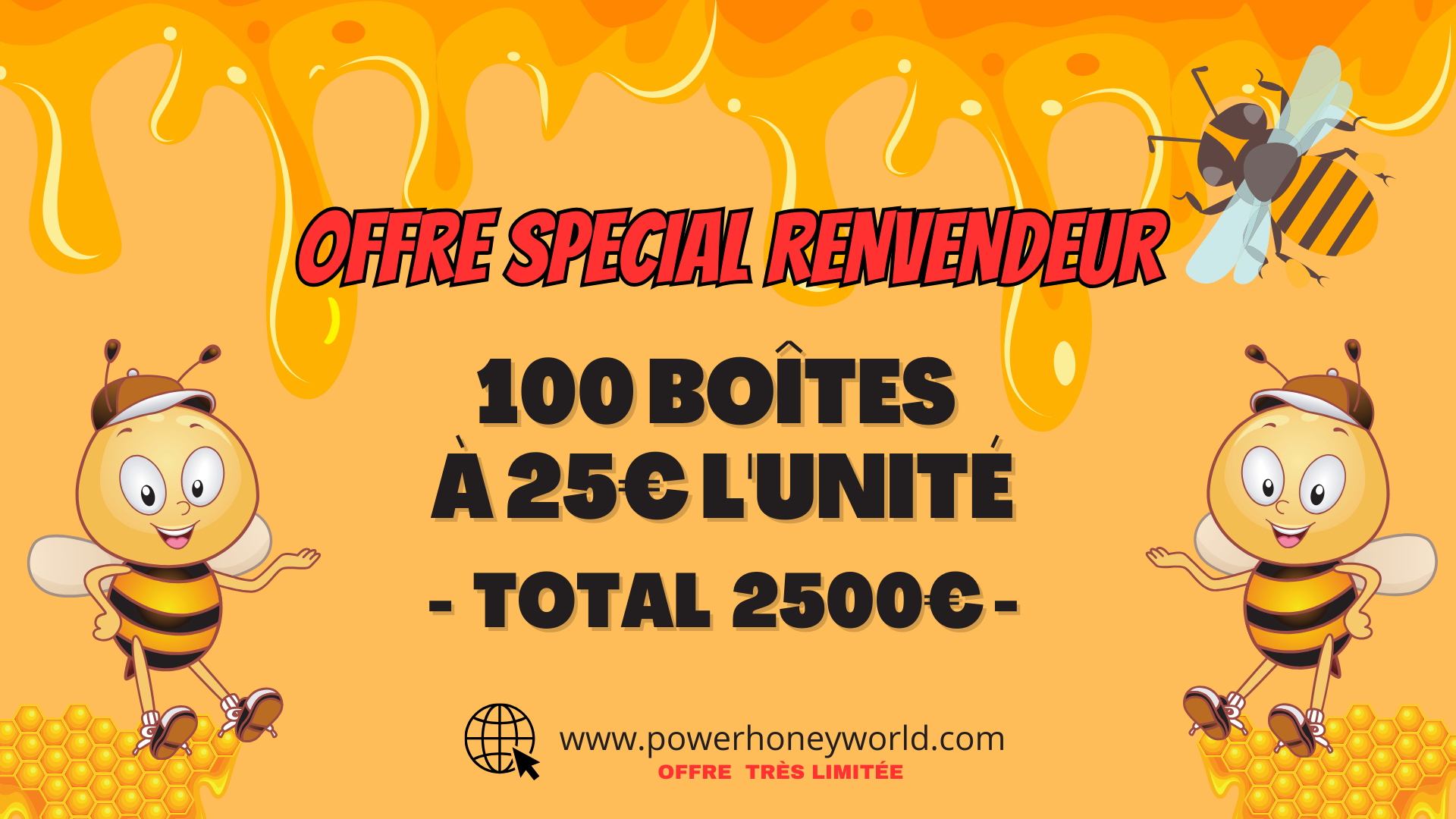 Offre Spéciale : 25€ l'unité pour 100 boîtes