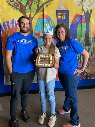 Move strong celebrates with a patient