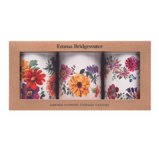 Elitetins - Emma Bridgwater Garden Flowers Set of 3 Round Caddies