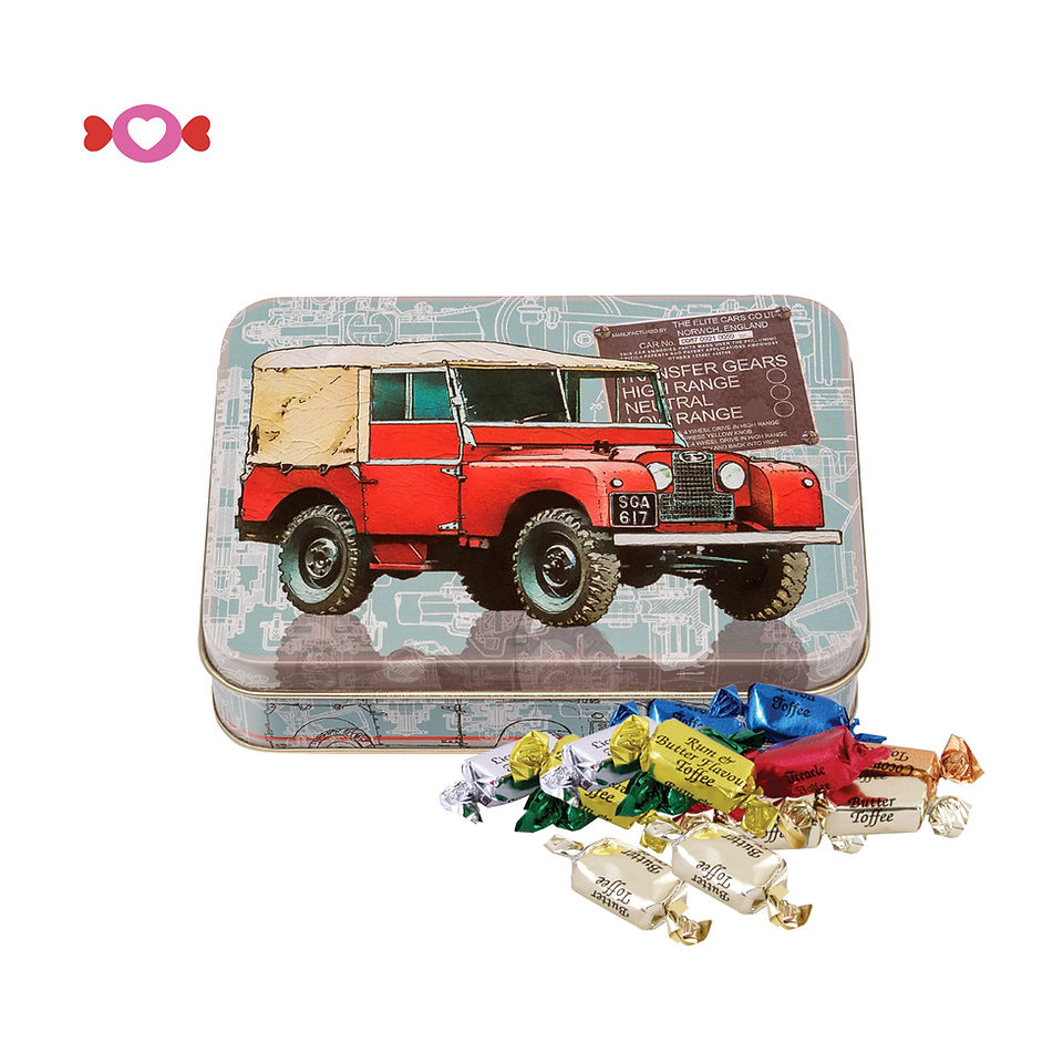Elitetins - Off Road Small Rectangular Tin filled with Assorted Toffees