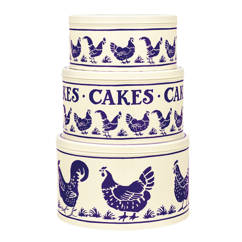 Elitetins - Emma Bridgewater - Blue Hens Set of 3 Cake Tins