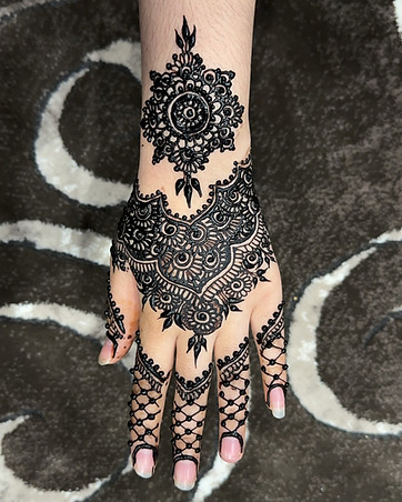 Bridal henna back side