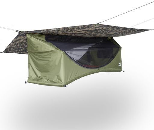 Thumbnail: Haven Tent XL - Forest Camo - Complete Lay-Flat Hammock Tent for Camping - In…