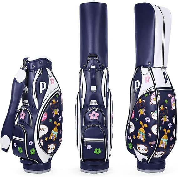 Thumbnail: Golf Bag, Stylish Microfiber Leather Golf Bag, Portable Lightweight Golf Club…