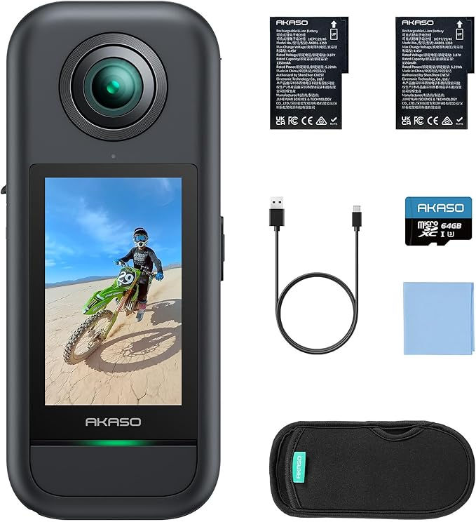 Thumbnail: AKASO 360 Weatherproof 360° Action Camera - 5.7K 360 Video with 1/2" 48MP Sen…