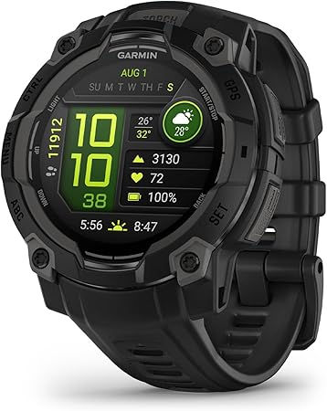 Thumbnail: Garmin Instinct 3, 45mm rugged GPS smartwatch with AMOLED screen,built in spo…