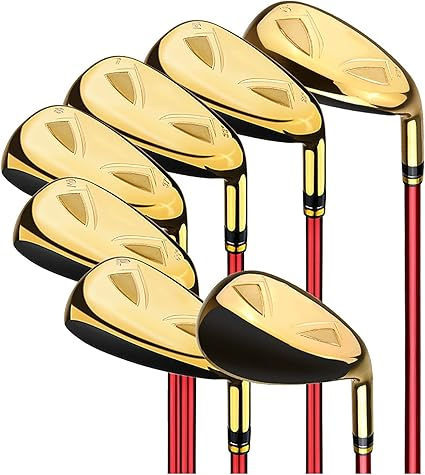 Thumbnail: Adult Golf Clubs Set for Men Beginner Golf Clubs Set 7 Iron R/S Flex Steel/Gr…