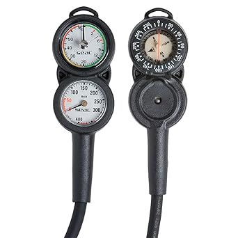SEAC Unisex's Console 3 Pressure, Depth Gauge and Compass for Scuba Diving, S…