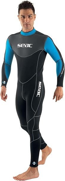Thumbnail: SEAC Sense Long, Men's One-Piece Wetsuit for Snorkeling and Underwater, 3 mm…