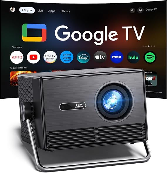 Thumbnail: Officially Licensed Google TV Smart Projector, 1000 ANSI 4K Full HD Projector…