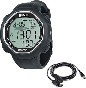 Seac Unisex Adult Driver Wrist Freediving Computer with Data Download System,…