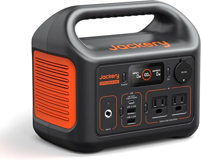 Thumbnail: Jackery Portable Power Station Explorer 300, 293Wh Backup Lithium Battery, So…