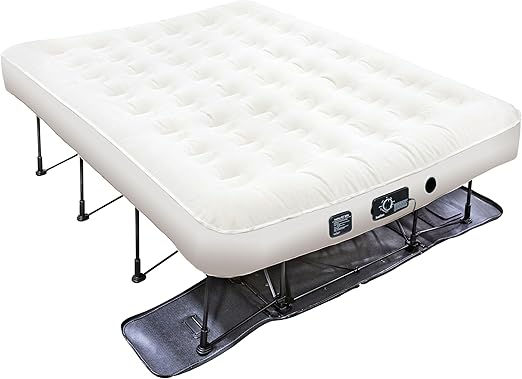 Thumbnail: Ivation EZ-Bed (Queen) Air Mattress with Frame & Rolling Case, Self Inflatabl…