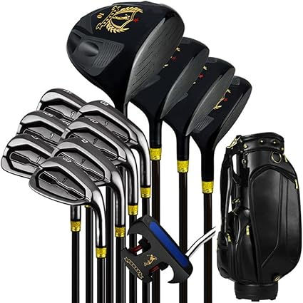 Thumbnail: 13 Piece Golf Club Set Black Regular Carbon Midsize Standard Wood Iron Putter…
