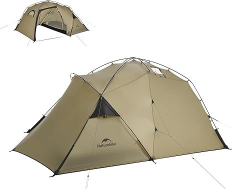 Thumbnail: 2025 Naturehike 4 Season Tent for Camping with Porch, Bedroom and Fireproof C…