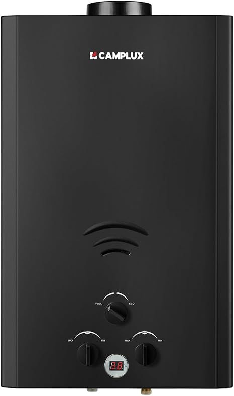 Thumbnail: CAMPLUX Gas Water Heater 20 L/min Tankless, Butane (28-30 mbar)/ Propane (37…