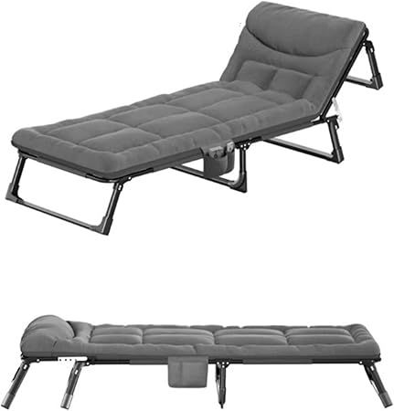 Thumbnail: Folding Bed Office Lunch Folding Bed, Single Recliner, Indoor and Outdoor Sim…