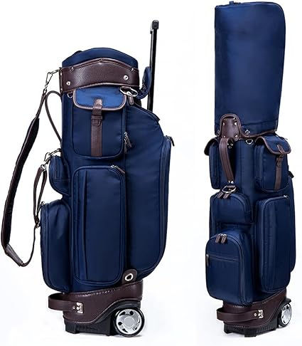 Thumbnail: Unisex Golf Bag, Portable Golf Cart Bag, 6-Way Dividers and Quiet Wheels, Eas…