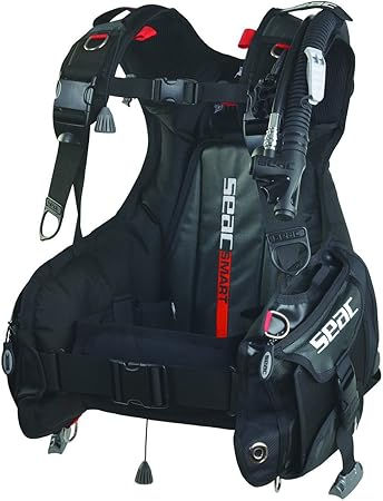 Thumbnail: Seac Smart Diving Vest with Integrated Pocket Black Red Size S
