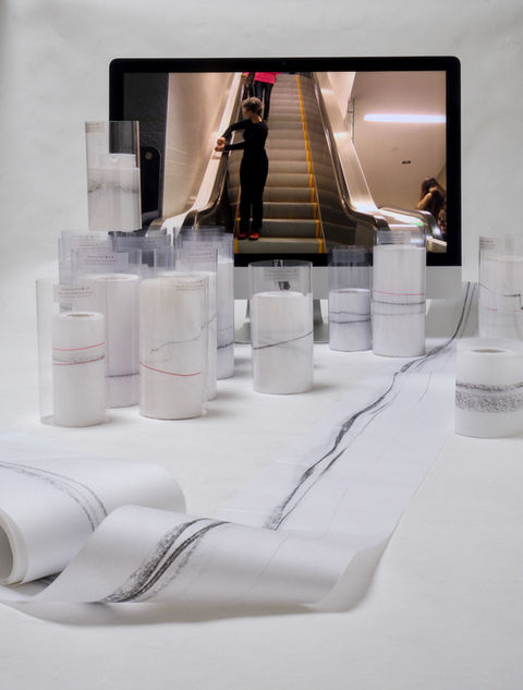 Escalators as Drawing Device, 2017