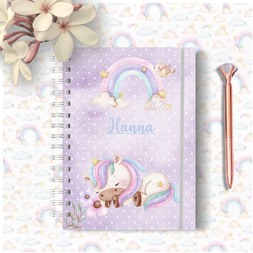 Caderno Purple Unicorn