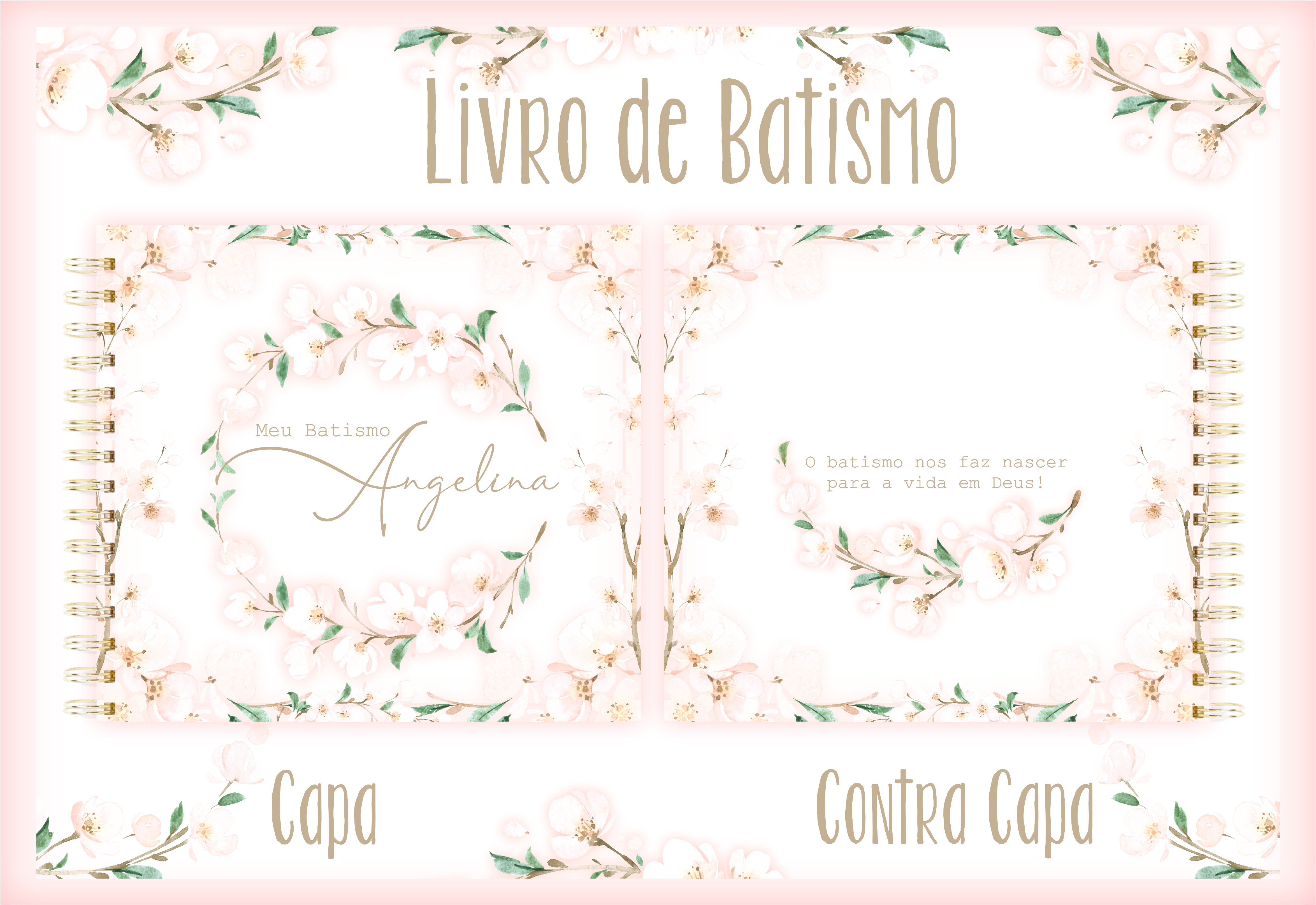 Livro Batismo - Floral III