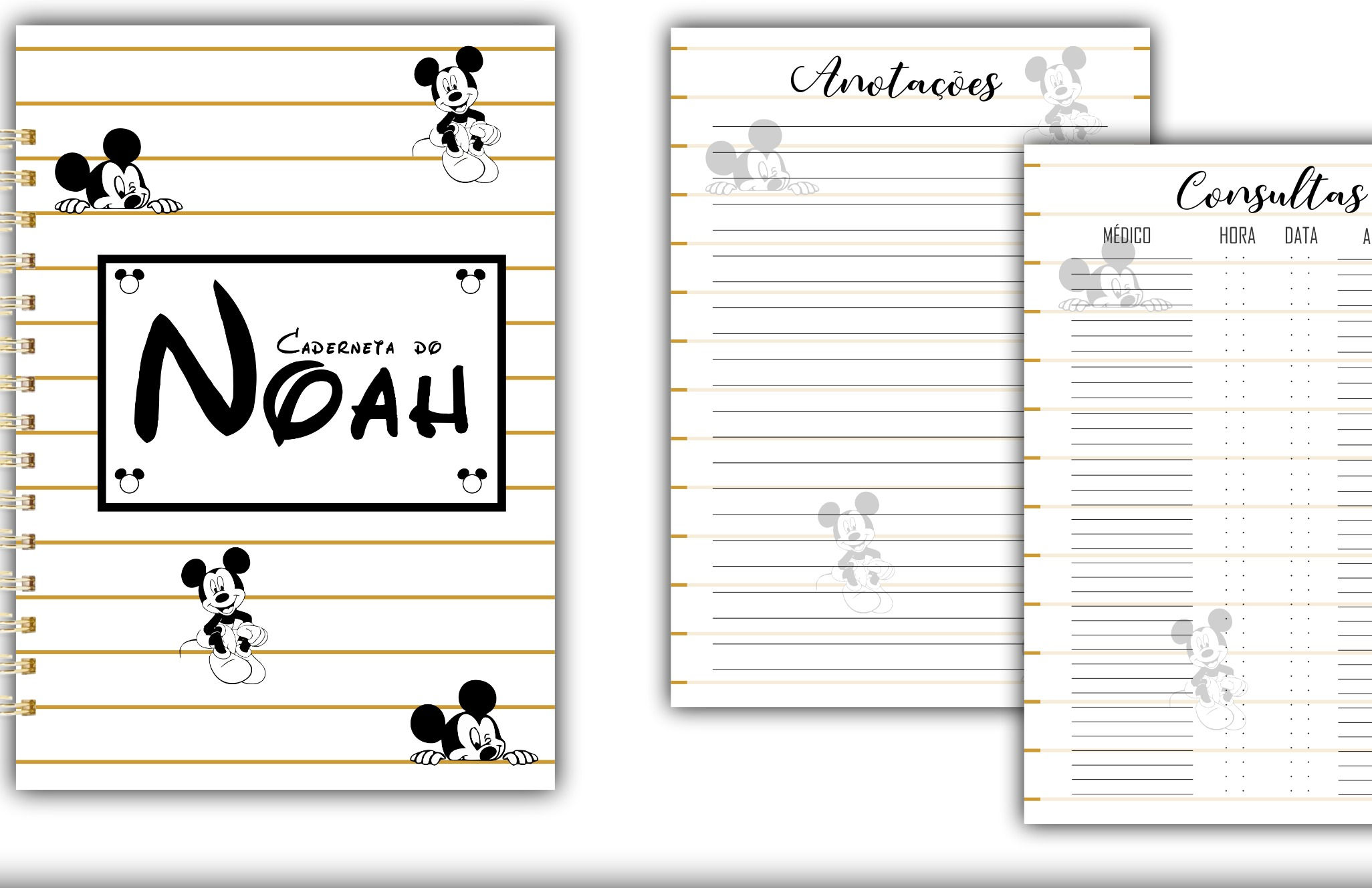 Caderneta de Saúde - Mickey Minimalista I