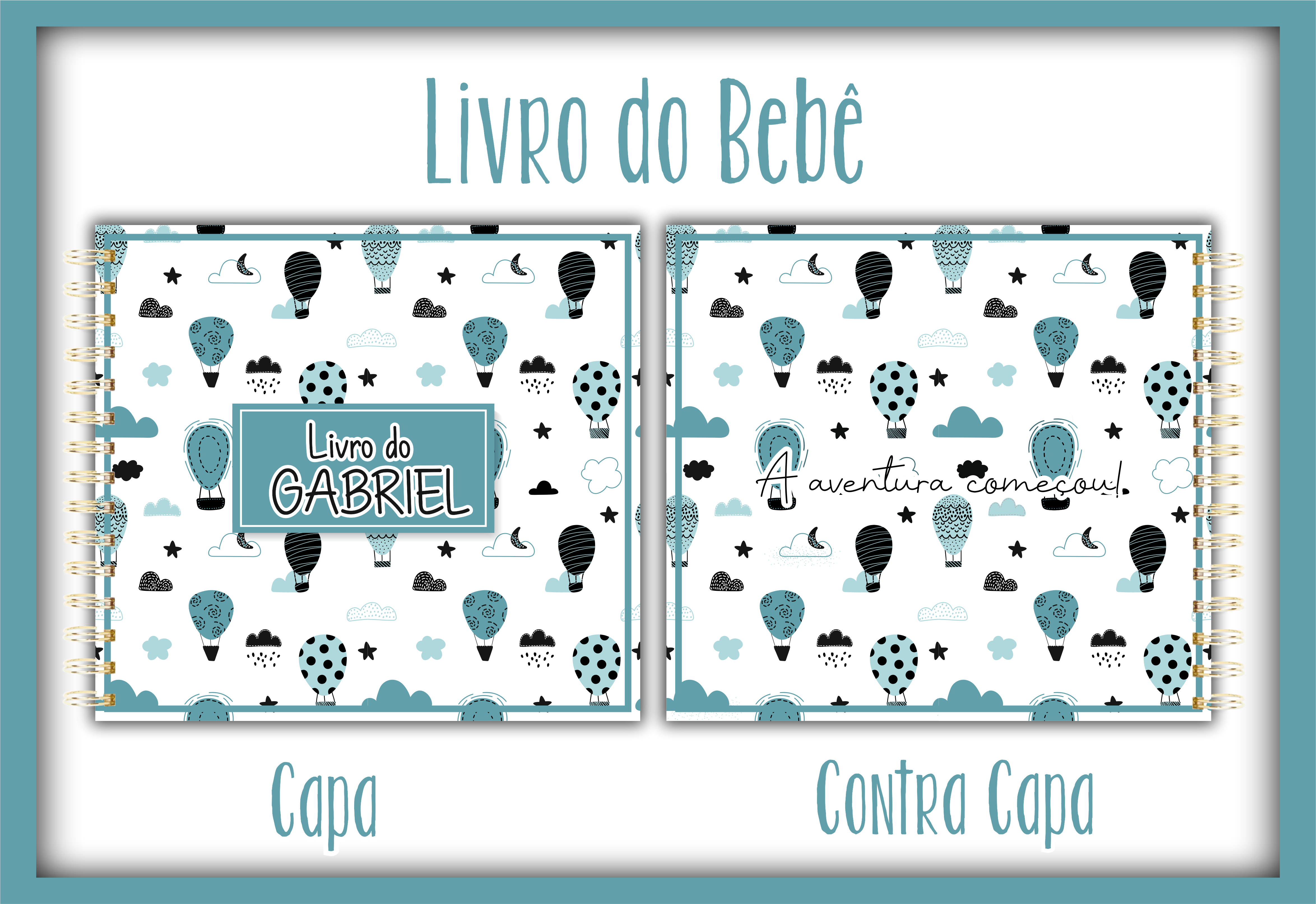 Livro do Bebê - Balões Minimalista
