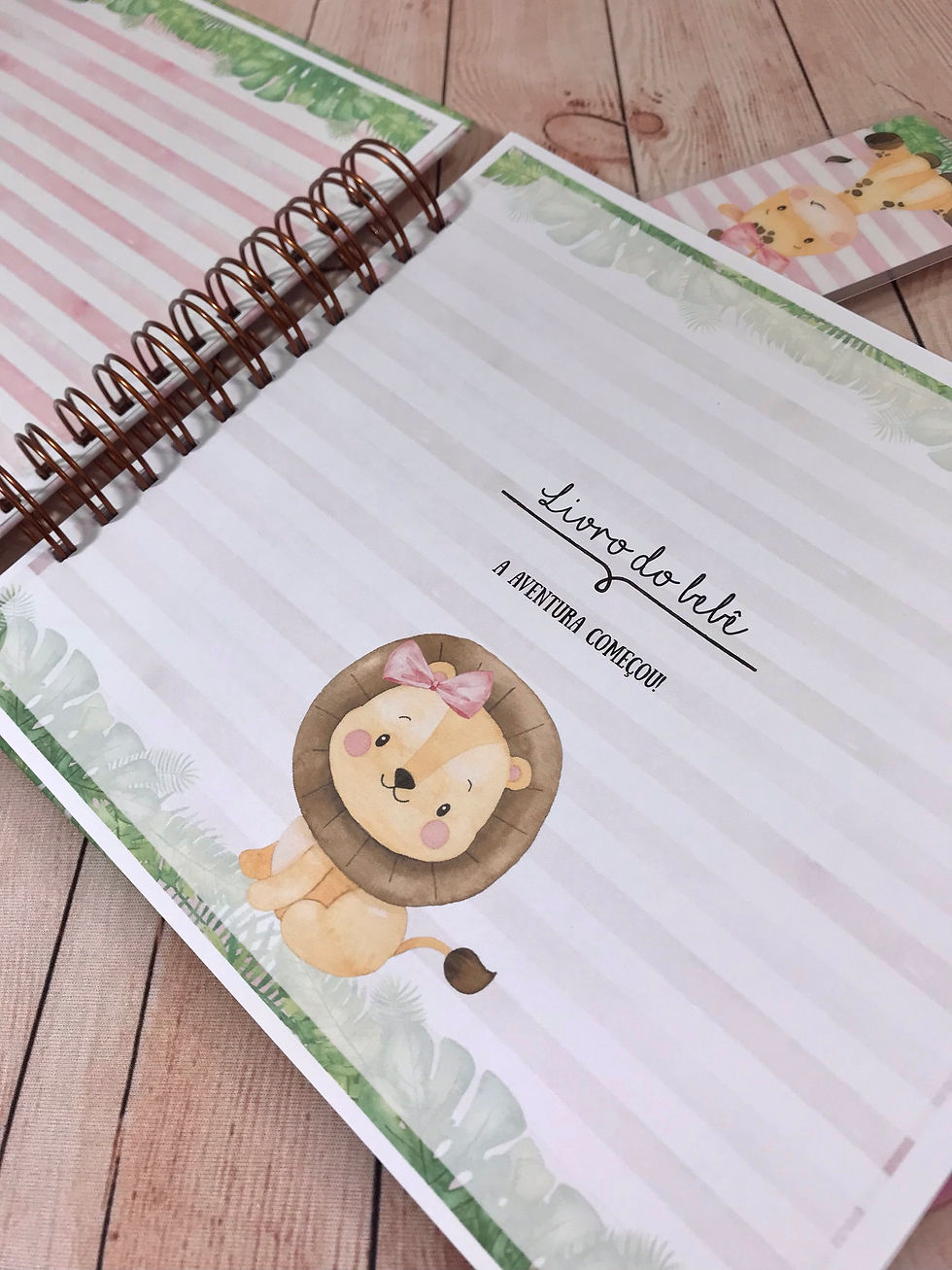 Miniatura: Livro do Bebê - Safari Aquarelado Rosa