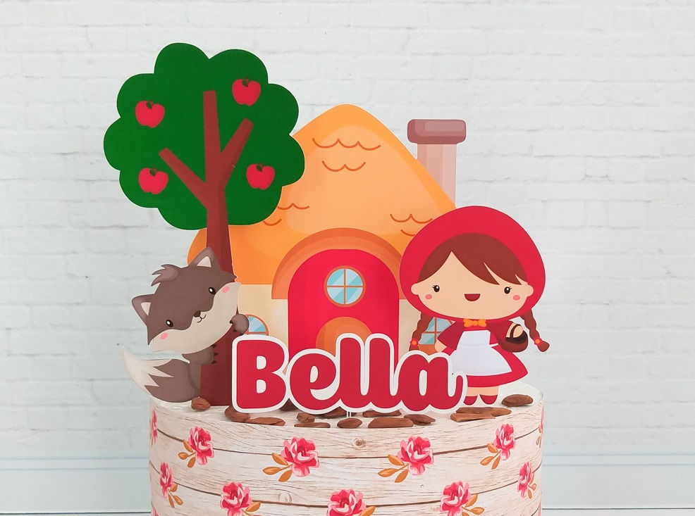 Topo de Bolo - Chapeuzinho Vermelho