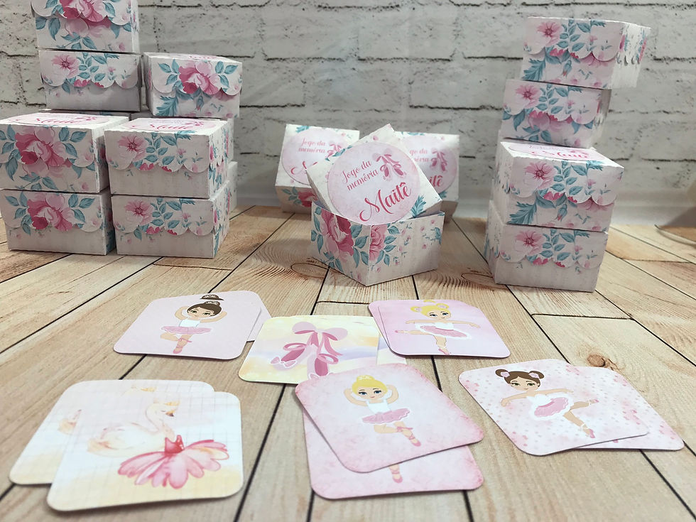 Miniatura: 20 Unidades - Jogo da Memória Bailarina