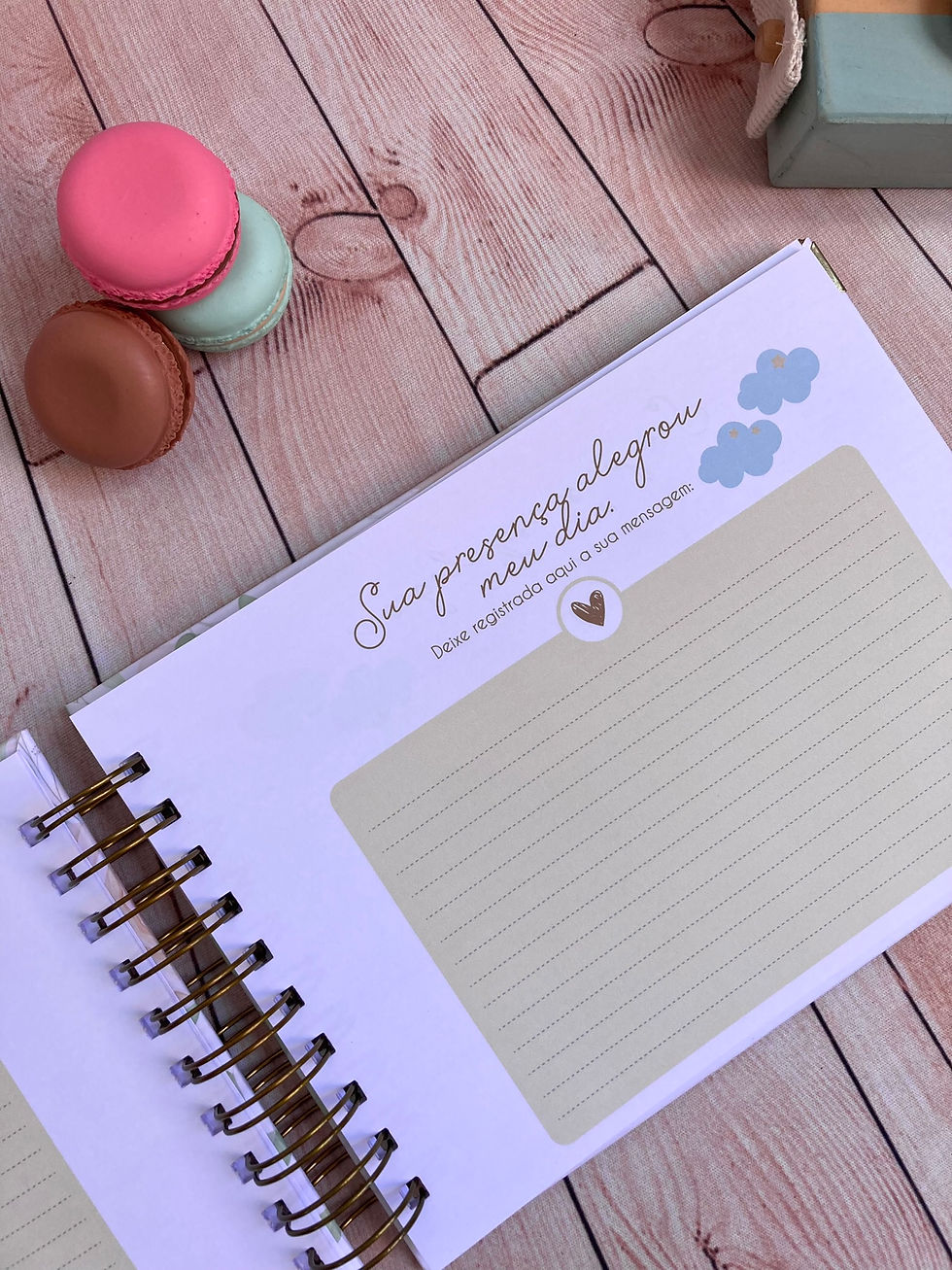 Miniatura: Livro de mensagens A5 - Floral cute